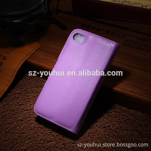 Wholesale Folio Stand Case for iPhone 4 4s PU Leather Flip Cover with Wallet